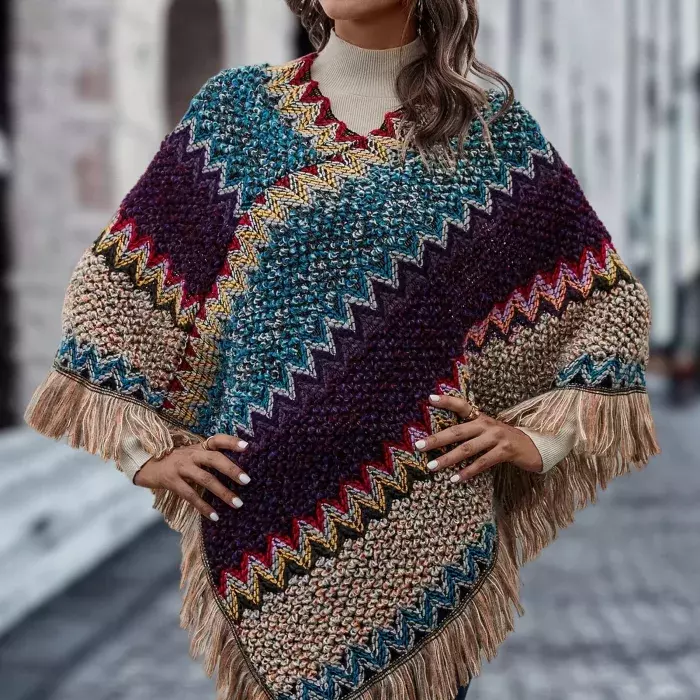 knitting poncho