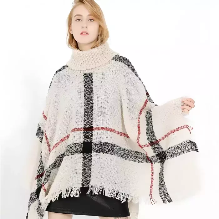 women poncho, women cape, turtleneck poncho, warm poncho, cowl neck poncho