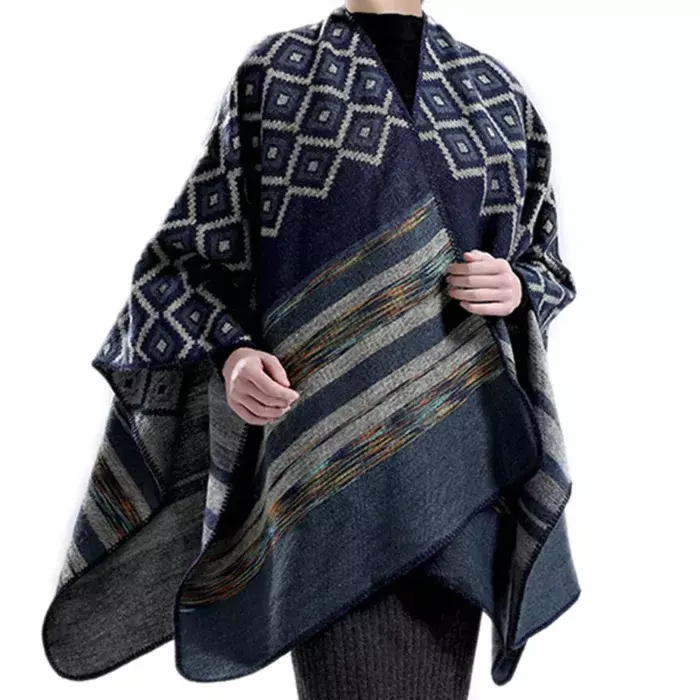 poncho, cape, warm poncho, pattern poncho